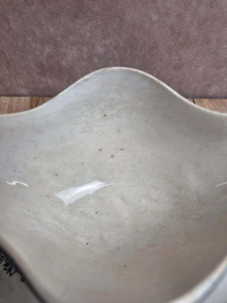 Terre De Fer Saint-amandinoise Margot model sauce boat – antique blue decor – photo 5